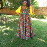 African print Puff Sleeve Maxi Dress - Mzuri