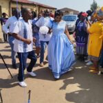 Off-Shoulder Seshweshwe Maxi Dress - Uchawi