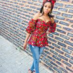 African Print Off-shoulder Blouse - Mapenzi