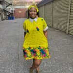 Modern Ndebele White Collar Mini Dress - Uzuri